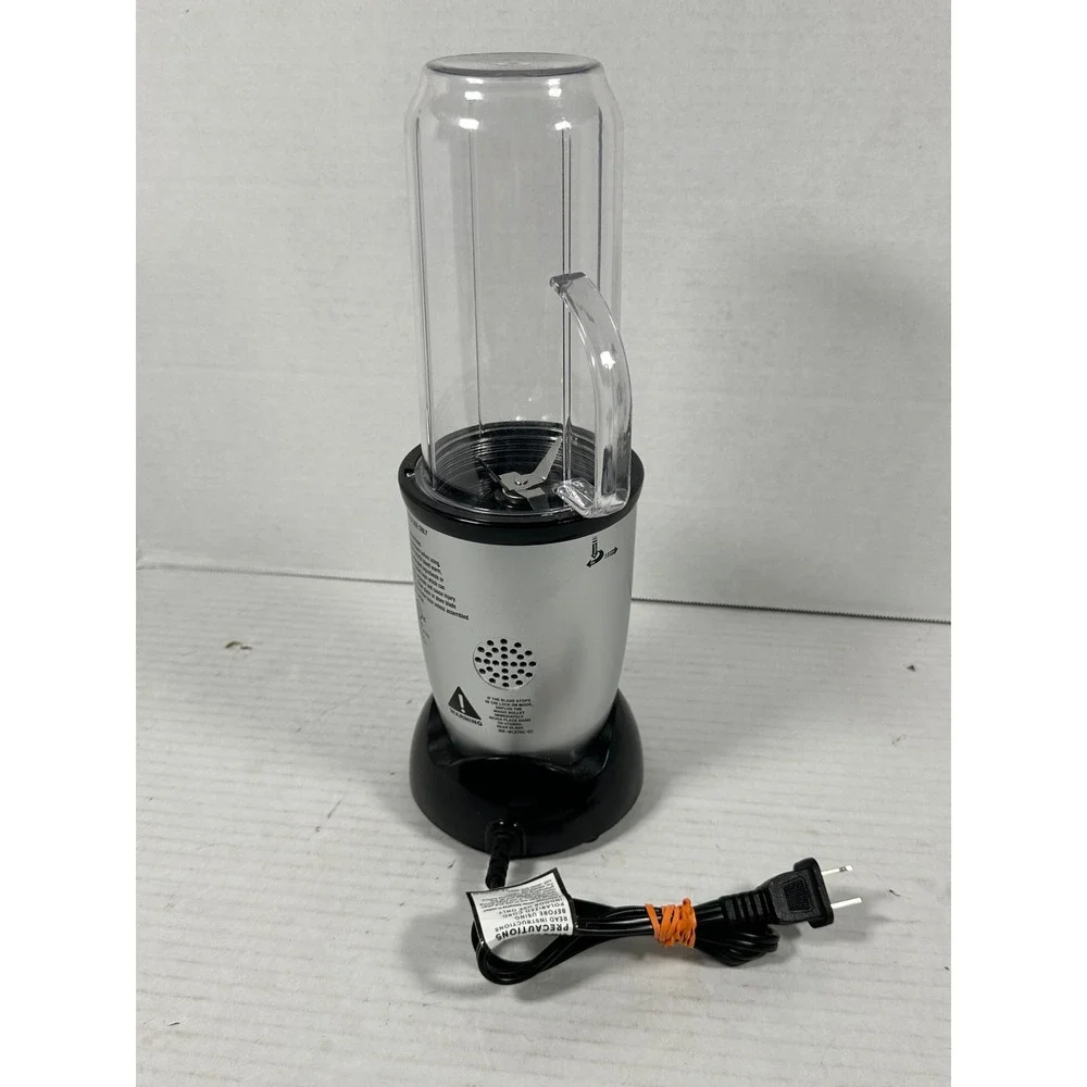 Magic Bullet Personal Blender Silver Black MB-WL076C-02 with Tall Handle‎ Cup